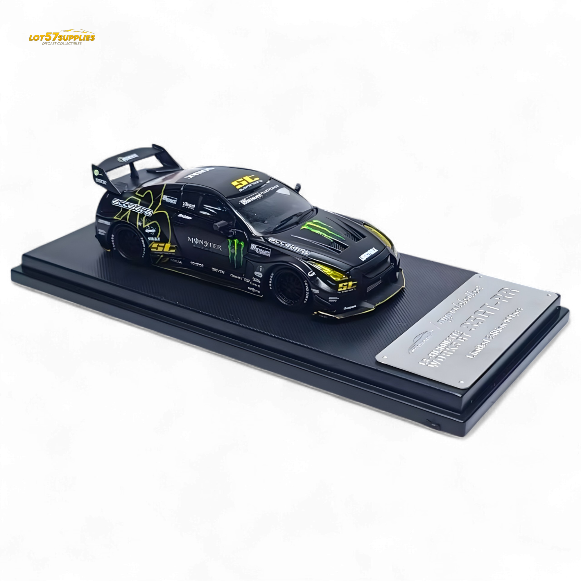 MC Skyline R35 GTR GT - Matte Black Monster 1:64 Main image