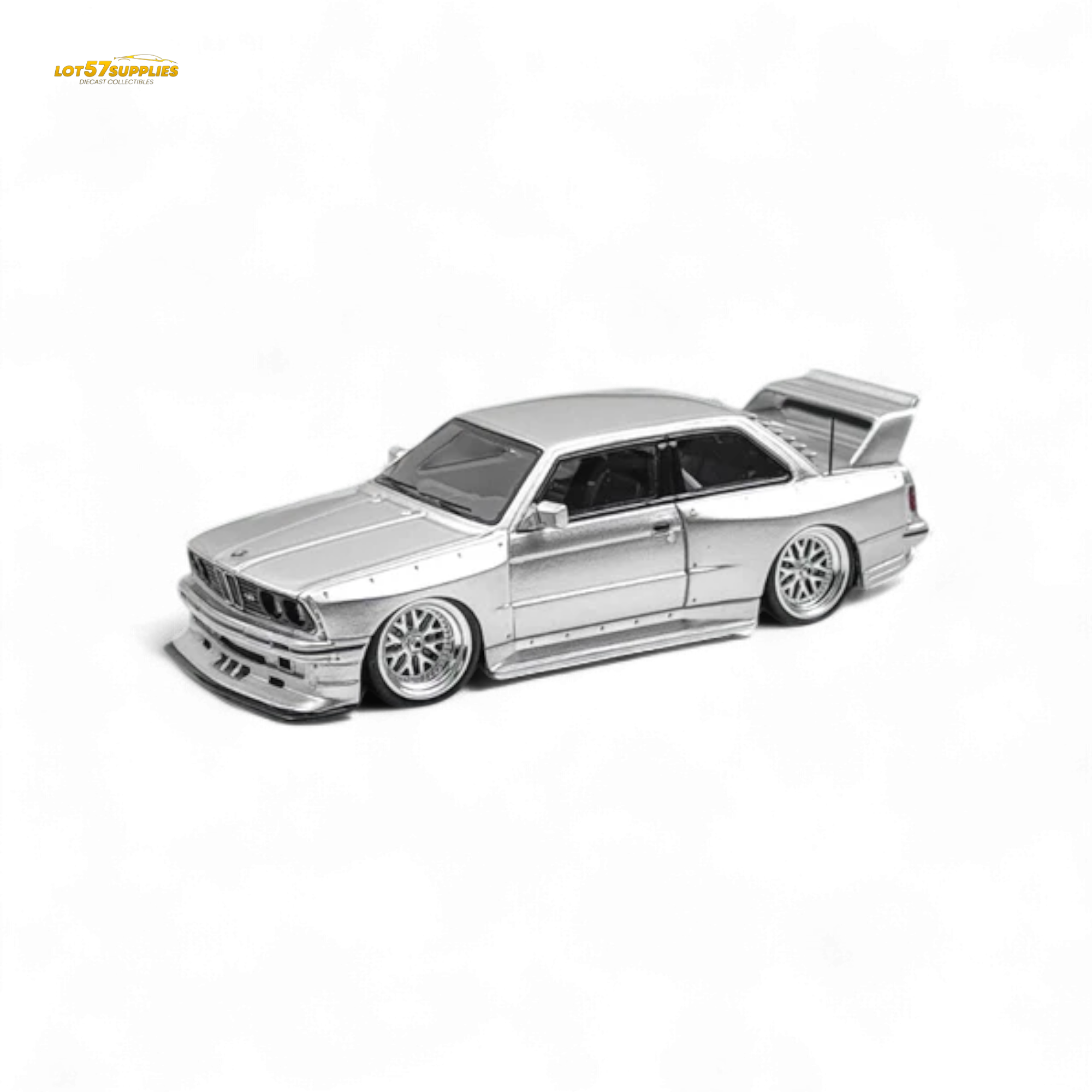 NA BMW E30 Wide-Body Resin Model Silver 1:64 Main image