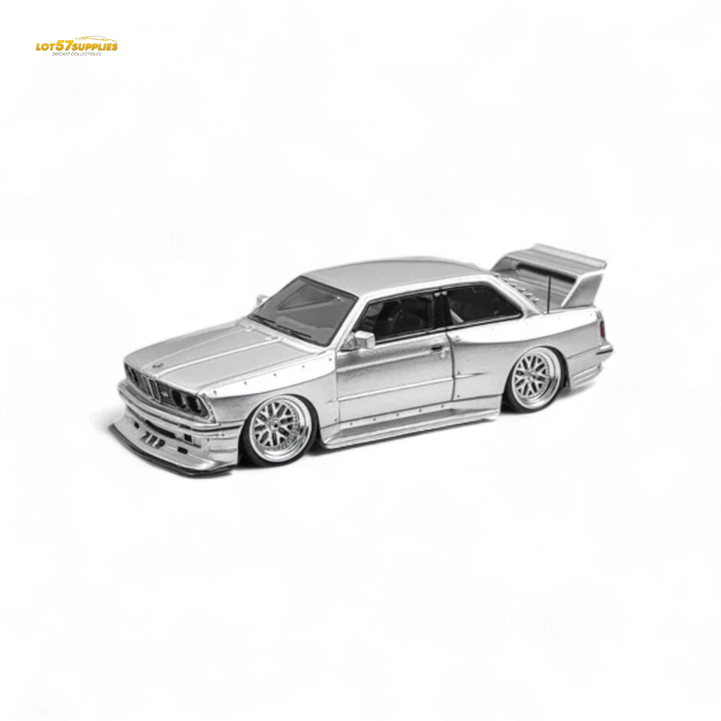 NA BMW E30 Wide-Body Resin Model Silver 1:64
