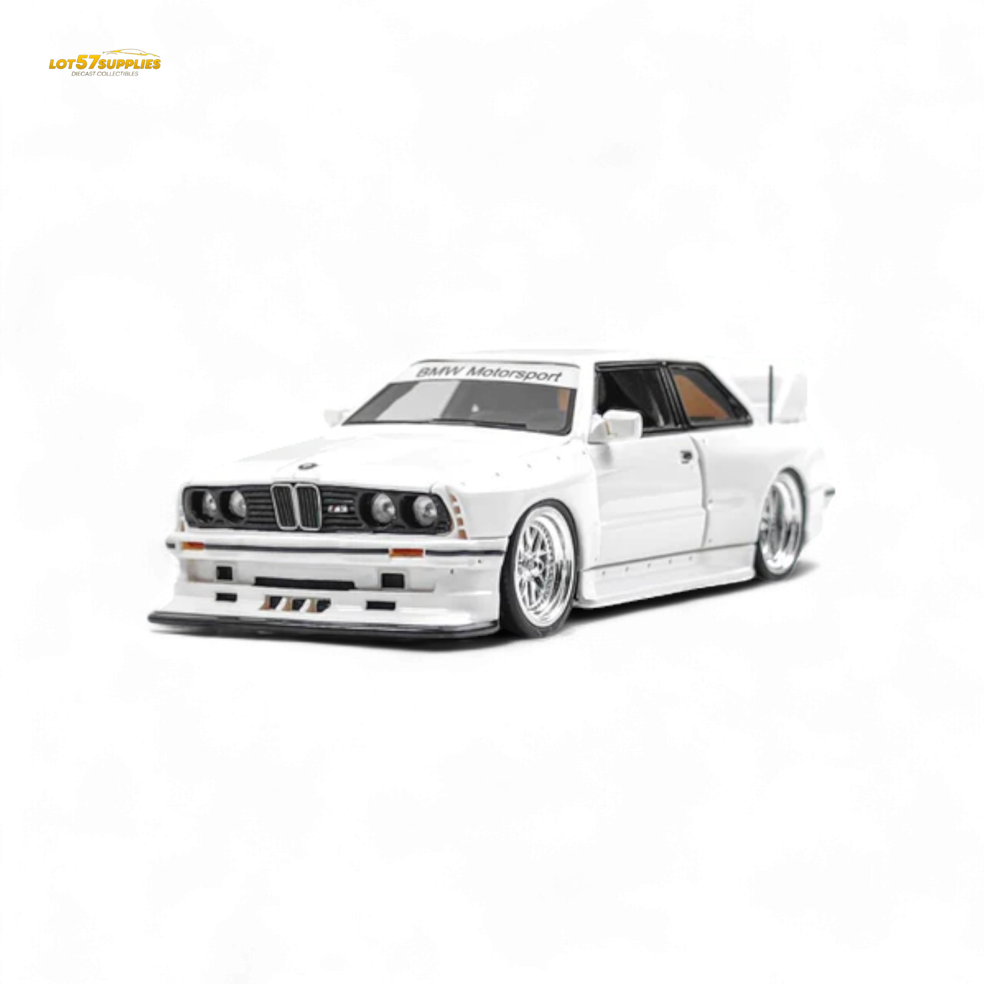 NA BMW E30 Wide-Body Resin Model White 1:64 Main image