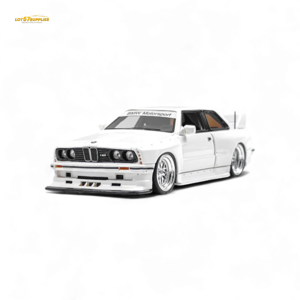 NA BMW E30 Wide-Body Resin Model White 1:64