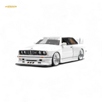 NA BMW E30 Wide-Body Resin Model White 1:64