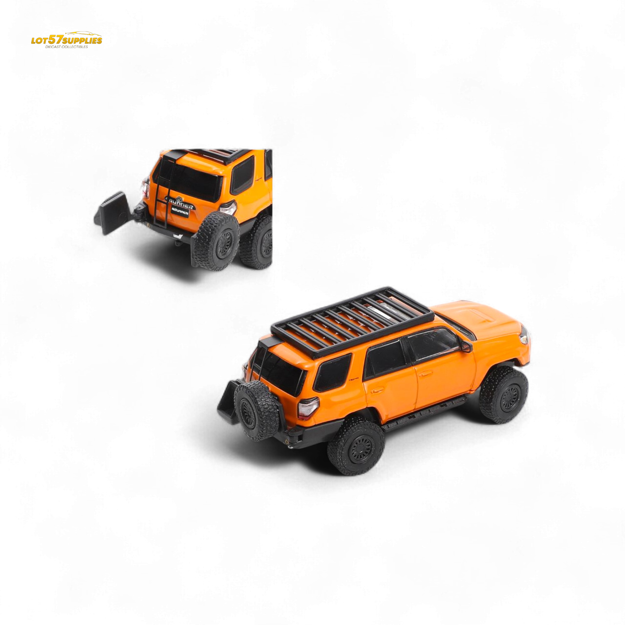 GCD Toyota Super Overlord Light Modified Version 4 Runner - Orange 1:64 - Collectors World Toys