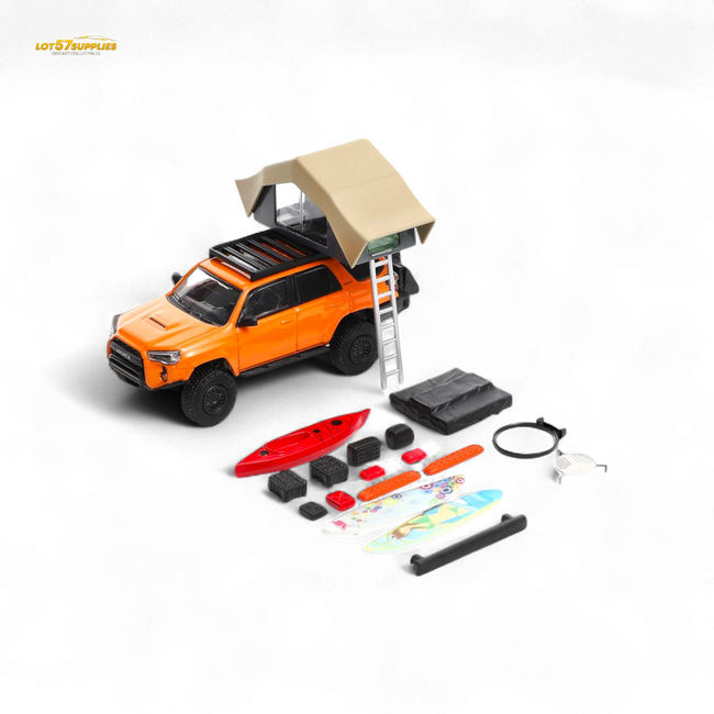 GCD Toyota Super Overlord Light Modified Version 4 Runner - Orange 1:64 - Collectors World Toys Hover Image