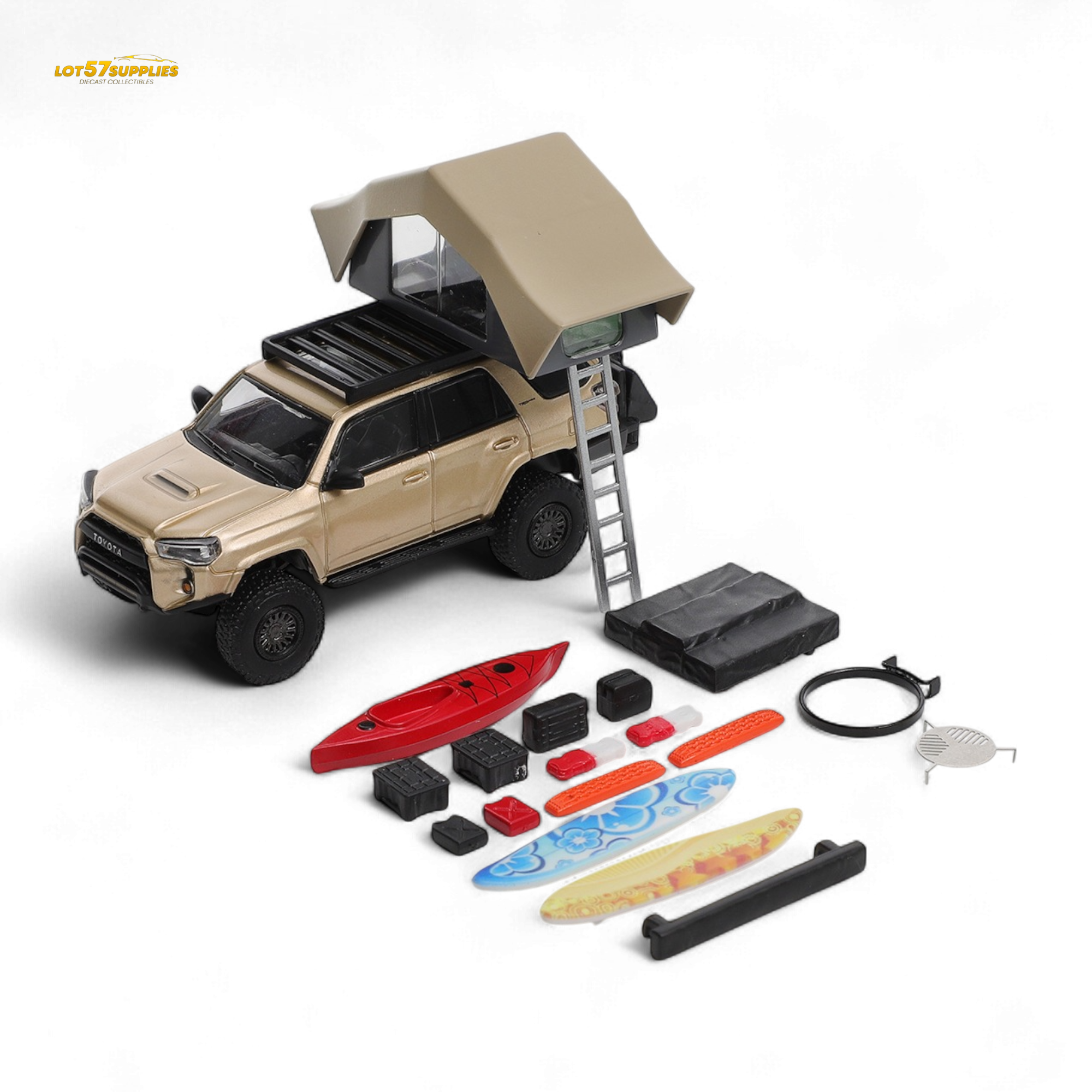 GCD Toyota Super Overlord Modified 4 RUNNER – Champagne Gold 1:64 Main image