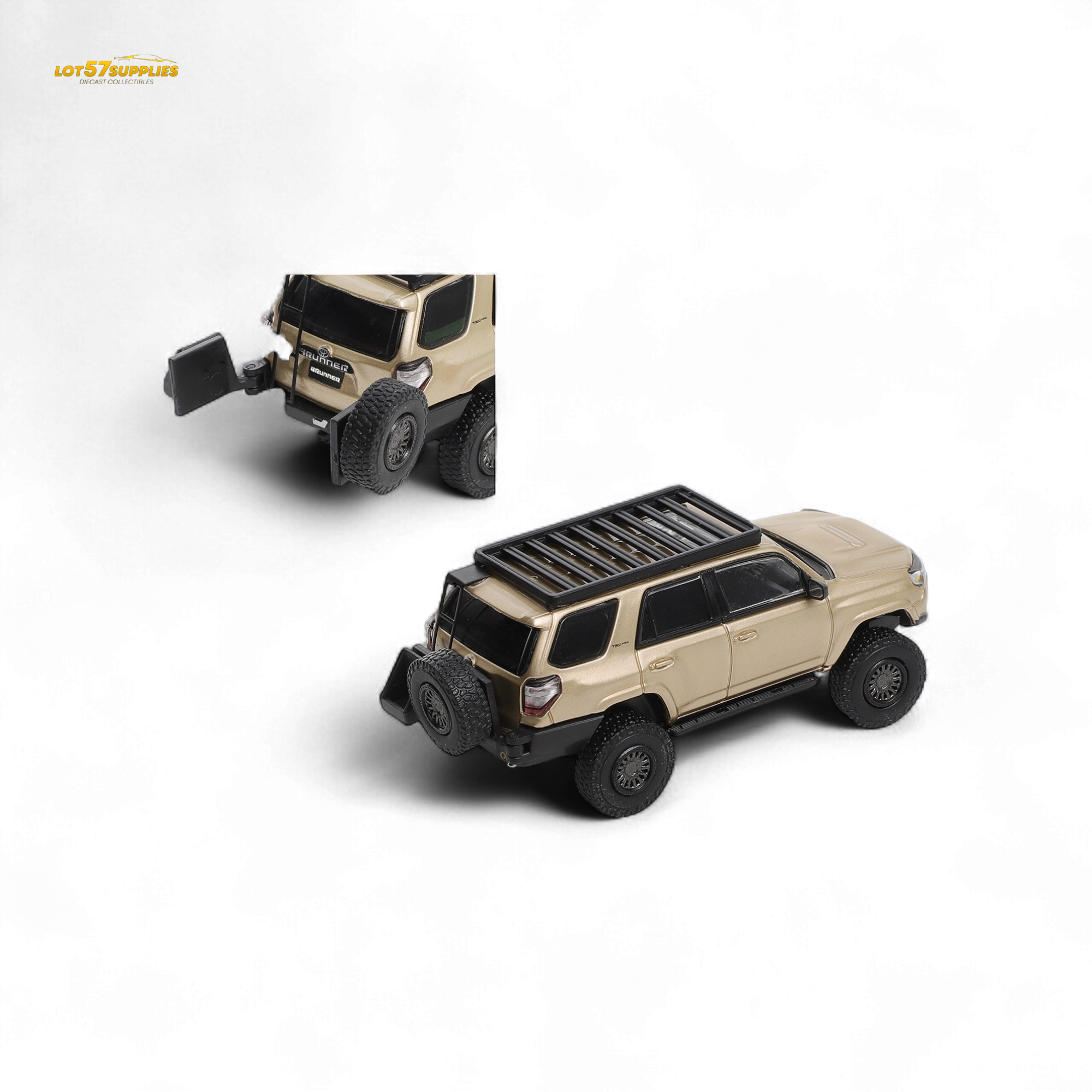 GCD Toyota Super Overlord Modified 4 RUNNER – Champagne Gold 1:64 - Collectors World Toys