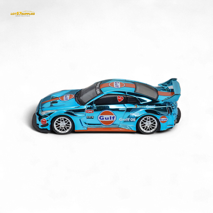 Demon King Auto LBWK Nissan GTR35 - Chrome Gulf 1:64