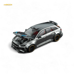 DCM Modified Audi RS6 Wagon Silver/Gray With Ferrari Engine & Openable Hood 1:64