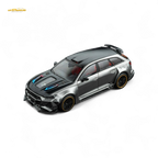 DCM Modified Audi RS6 Wagon Silver/Gray With Ferrari Engine & Openable Hood 1:64