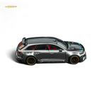 DCM Modified Audi RS6 Wagon Silver/Gray With Ferrari Engine & Openable Hood 1:64
