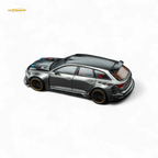 DCM Modified Audi RS6 Wagon Silver/Gray With Ferrari Engine & Openable Hood 1:64
