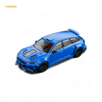 (Pre-Order) DCM Modified Audi RS6 Wagon Blue - Engine & Openable Hood 1:64 - Collectors World Toys