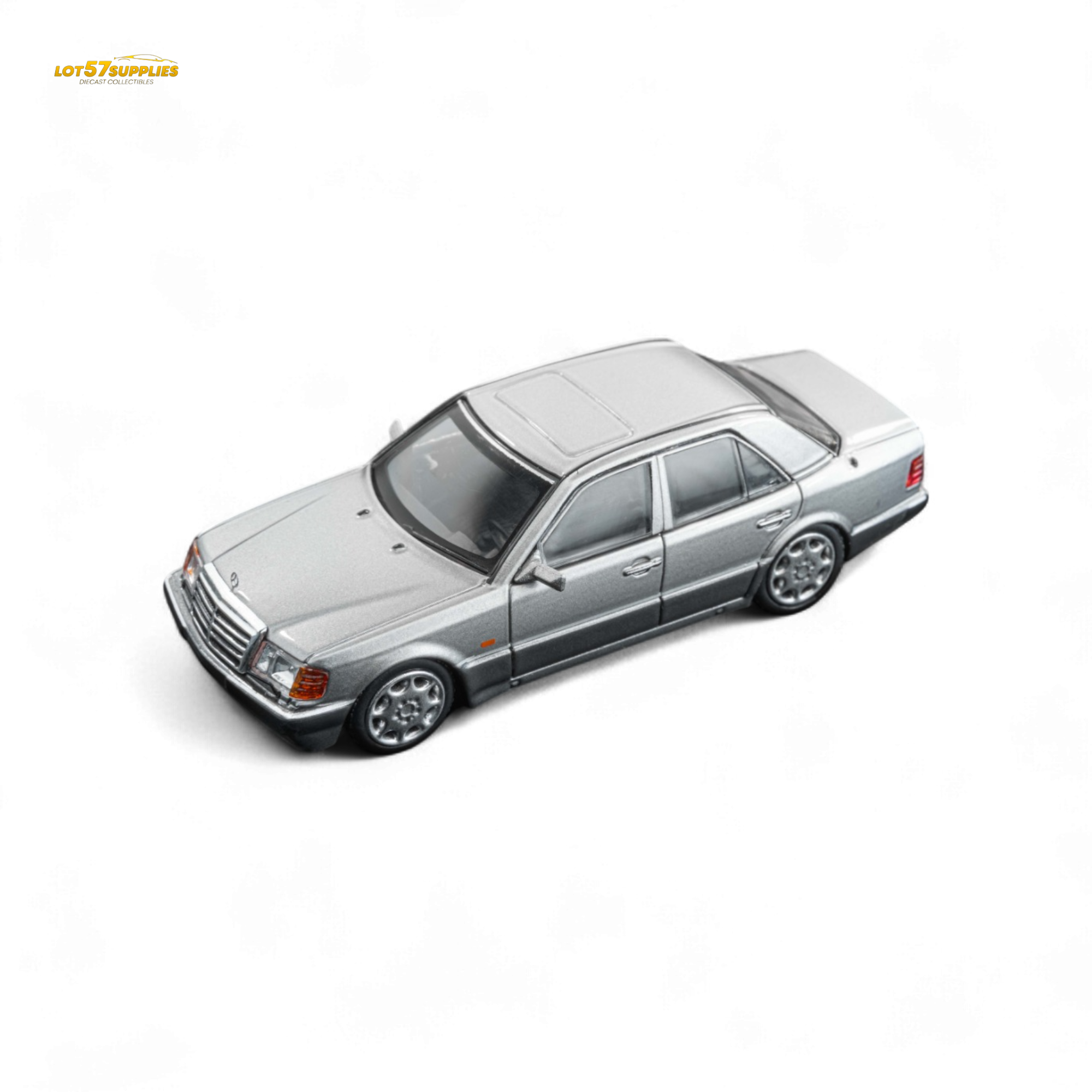 (Pre-Order) DCM 1/64 Benz 500E - Titanium Gray Silver 1/64 - Collectors World Toys
