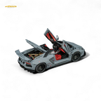 TPC Rhino Model RM 1/64 Lamborghini LP720-4 Roadster Wide-Body Modified - Combat Gray 1/64 - Collectors World Toys