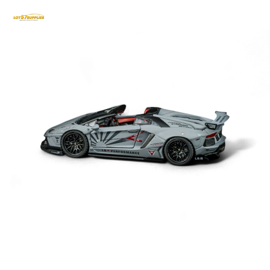 TPC Rhino Model RM 1/64 Lamborghini LP720-4 Roadster Wide-Body Modified - Combat Gray 1/64 - Collectors World Toys