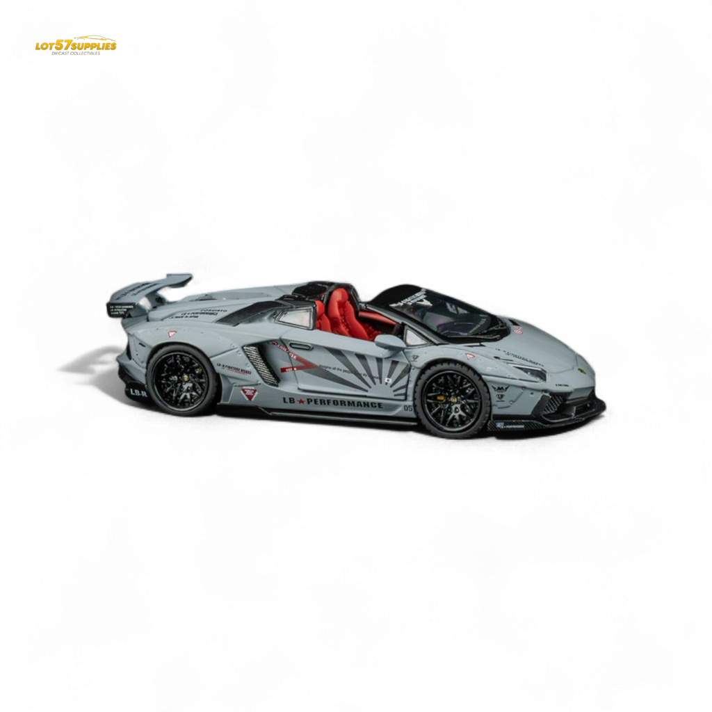 TPC Rhino Model RM 1/64 Lamborghini LP720-4 Roadster Wide-Body Modified - Combat Gray 1/64 - Collectors World Toys