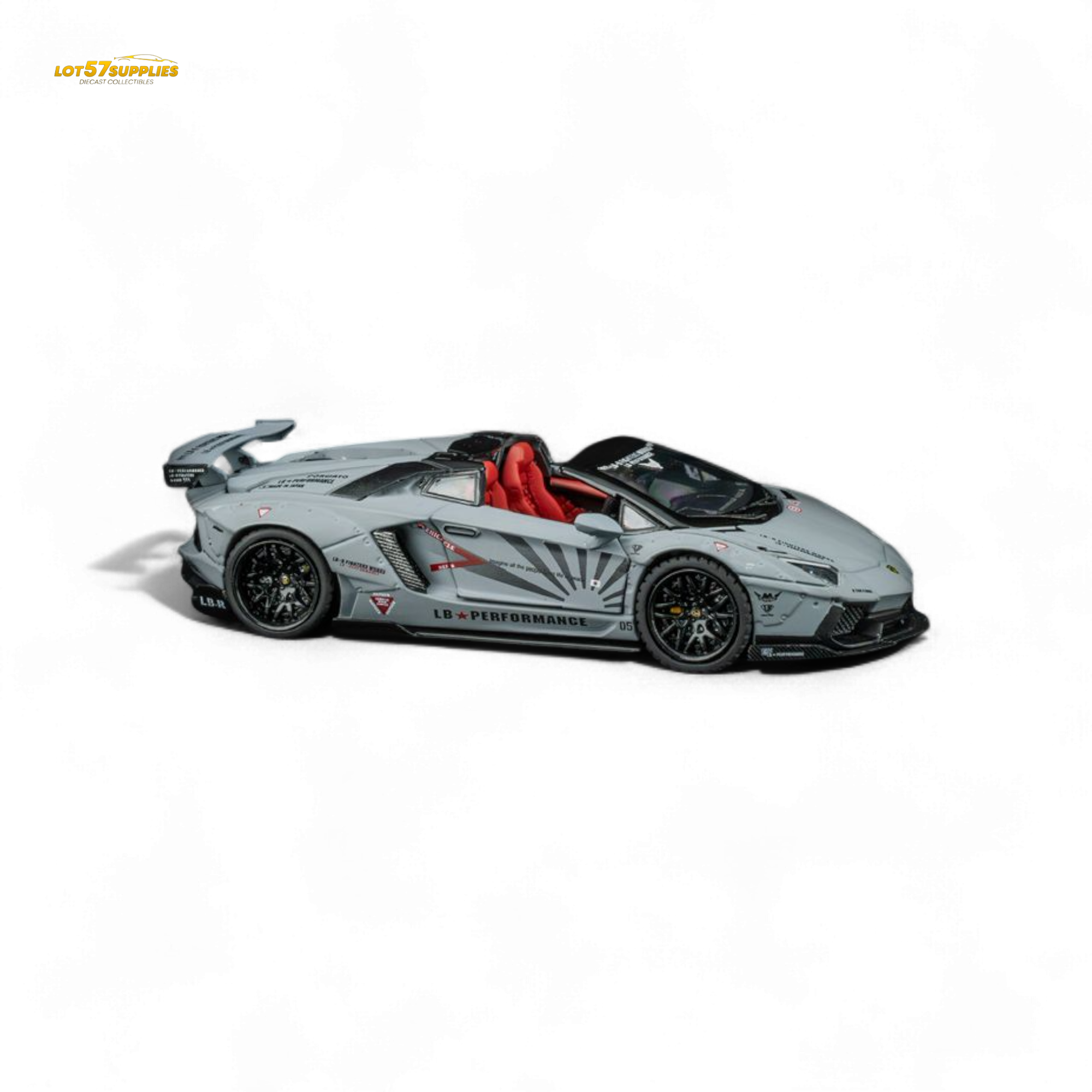 TPC Rhino Model RM 1/64 Lamborghini LP720-4 Roadster Wide-Body Modified - Combat Gray 1/64 - Collectors World Toys