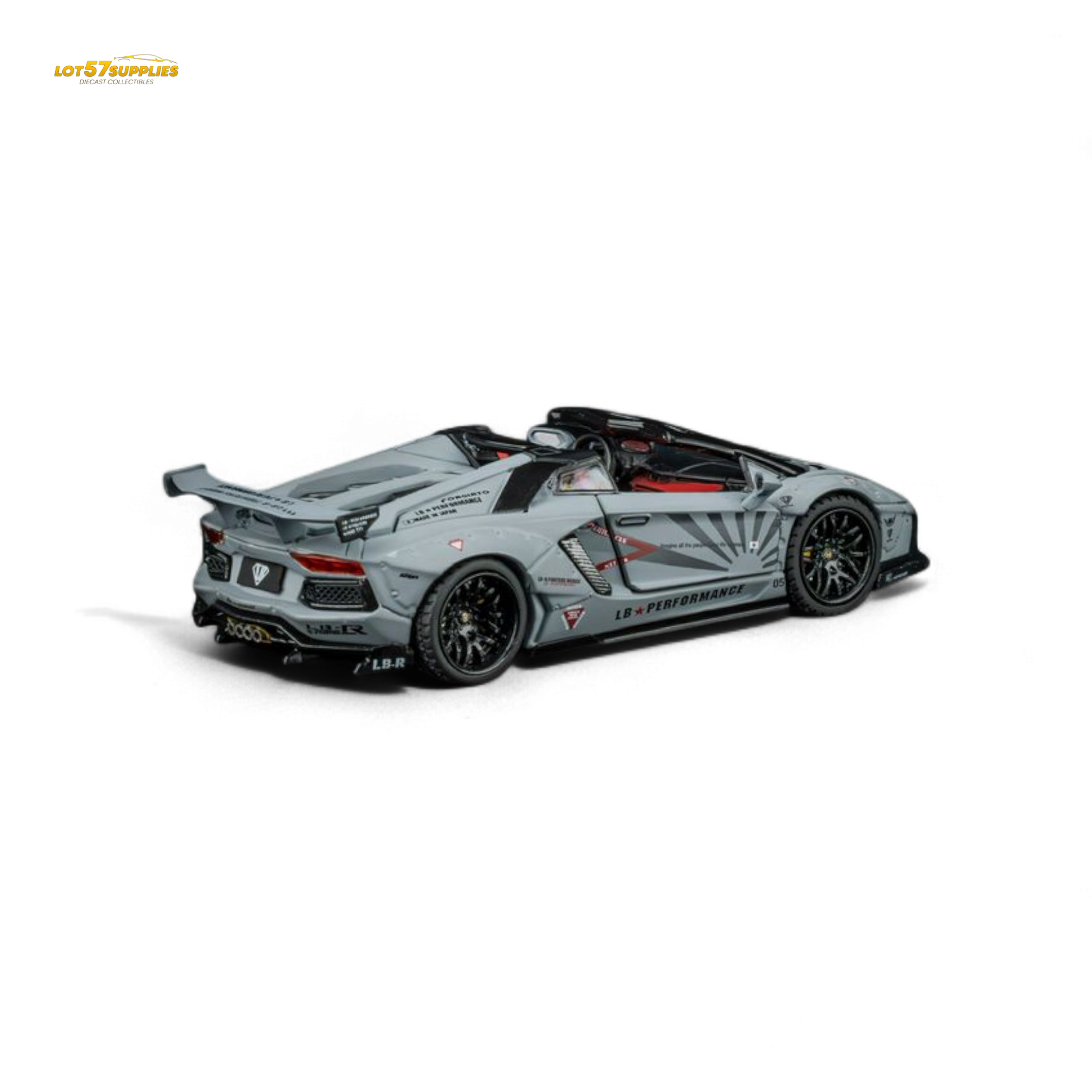 TPC Rhino Model RM 1/64 Lamborghini LP720-4 Roadster Wide-Body Modified - Combat Gray 1/64