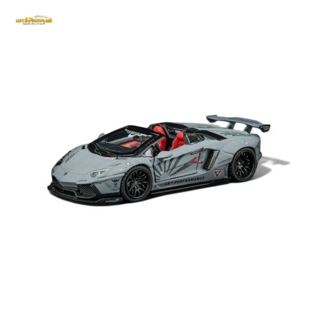 TPC Rhino Model RM 1/64 Lamborghini LP720-4 Roadster Wide-Body Modified - Combat Gray 1/64 - Collectors World Toys