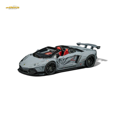 TPC Rhino Model RM 1/64 Lamborghini LP720-4 Roadster Wide-Body Modified - Combat Gray 1/64