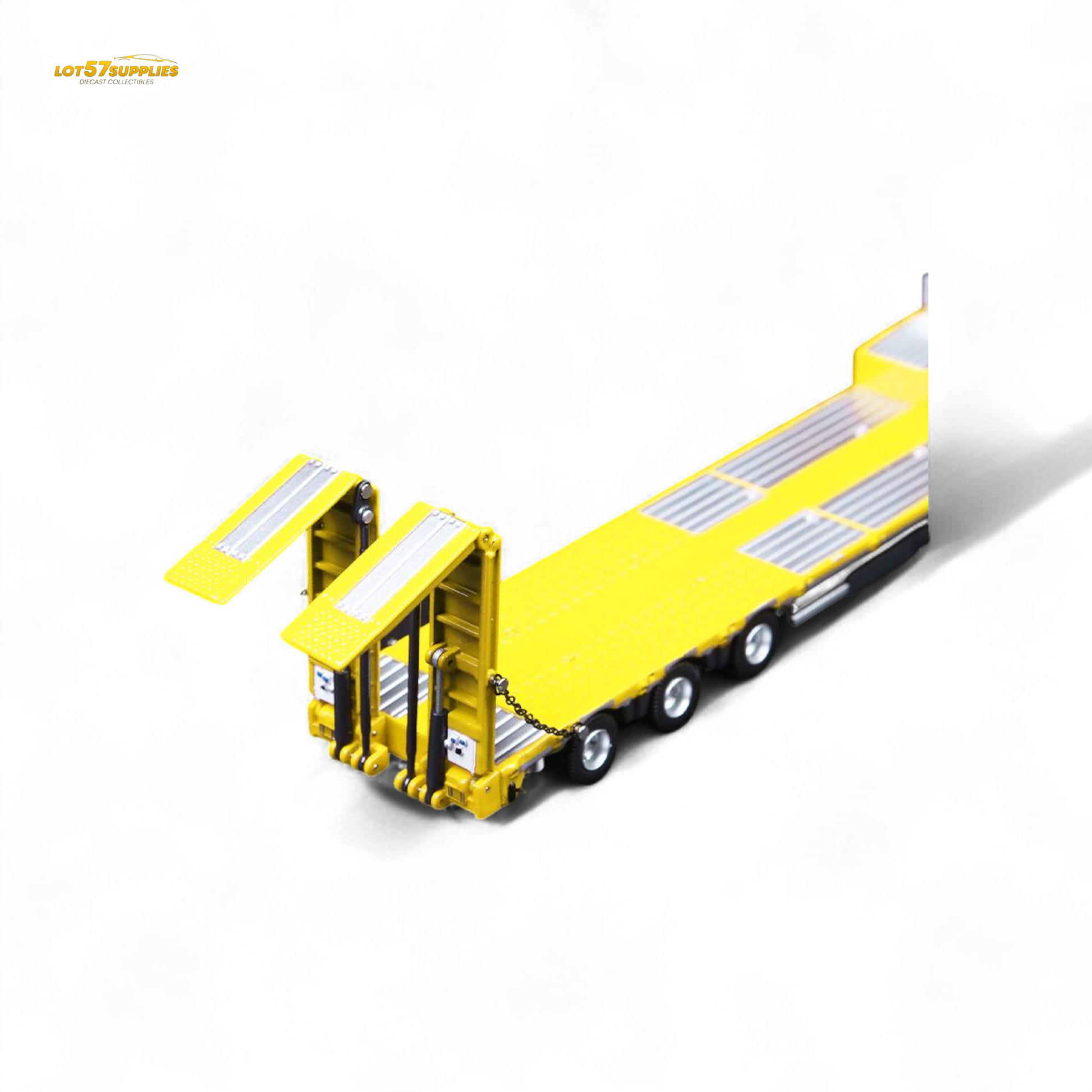 (Pre-Order) TimeMicro & Perka BENZ FLATBED TRANSPORT VEHICLE - Yellow 1/64