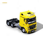 (Pre-Order) TimeMicro & Perka BENZ FLATBED TRANSPORT VEHICLE - Yellow 1/64 - Collectors World Toys