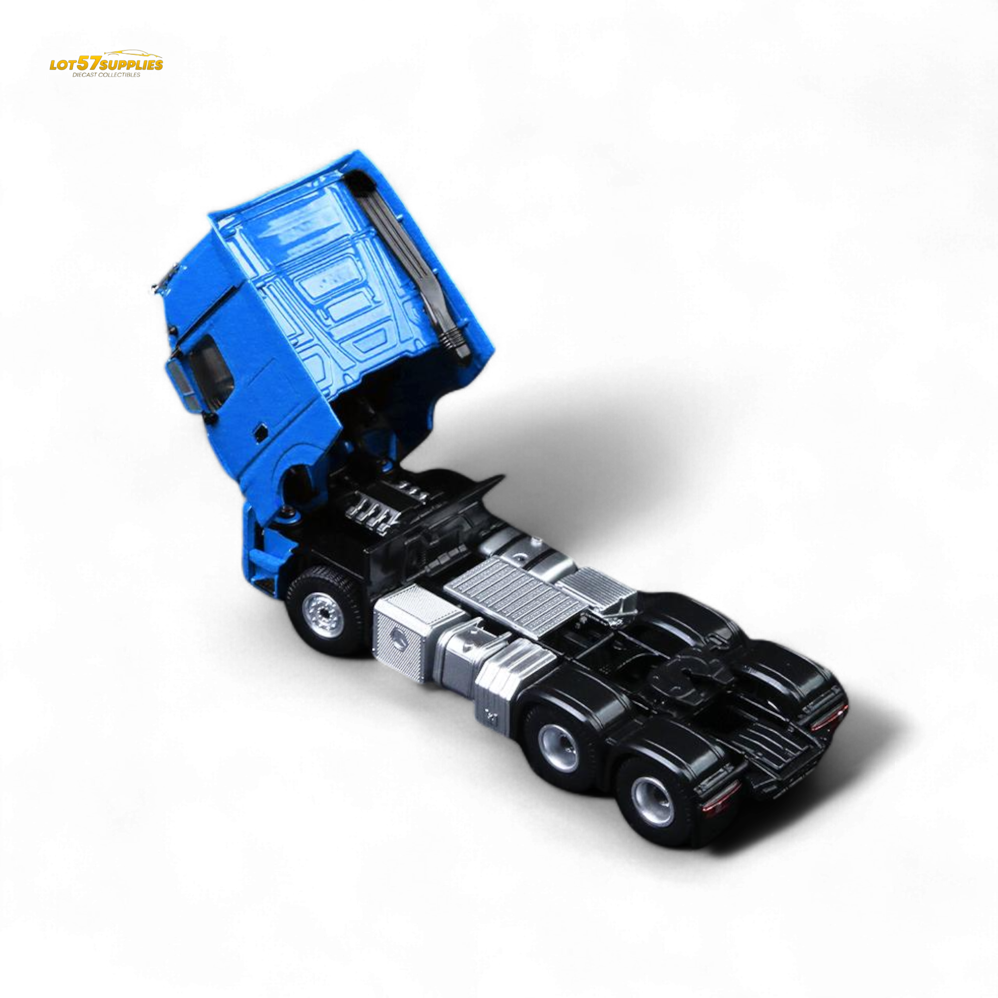 (Pre-Order) TimeMicro & Perka BENZ FLATBED TRANSPORT VEHICLE - Blue 1/64 - Collectors World Toys