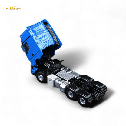 (Pre-Order) TimeMicro & Perka BENZ FLATBED TRANSPORT VEHICLE - Blue 1/64