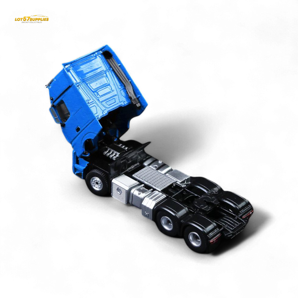 (Pre-Order) TimeMicro & Perka BENZ FLATBED TRANSPORT VEHICLE - Blue 1/64