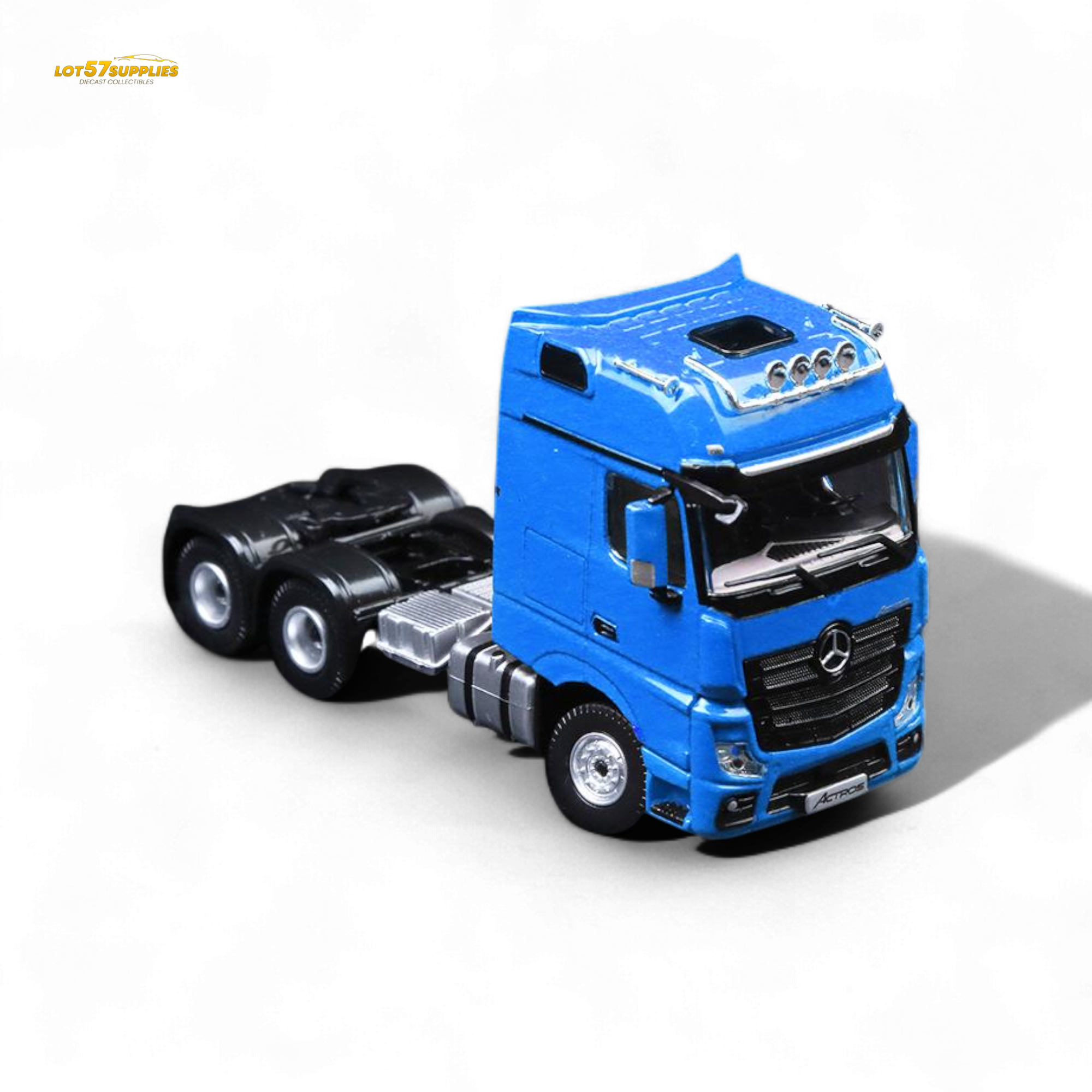 (Pre-Order) TimeMicro & Perka BENZ FLATBED TRANSPORT VEHICLE - Blue 1/64 - Collectors World Toys