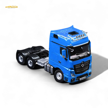 (Pre-Order) TimeMicro & Perka BENZ FLATBED TRANSPORT VEHICLE - Blue 1/64