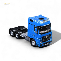 (Pre-Order) TimeMicro & Perka BENZ FLATBED TRANSPORT VEHICLE - Blue 1/64 - Collectors World Toys