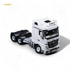 (Pre-Order) TimeMicro & Perka BENZ FLATBED TRANSPORT VEHICLE - White 1/64 - Collectors World Toys