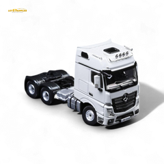 (Pre-Order) TimeMicro & Perka BENZ FLATBED TRANSPORT VEHICLE - White 1/64 - Collectors World Toys