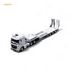 (Pre-Order) TimeMicro & Perka BENZ FLATBED TRANSPORT VEHICLE - White 1/64 - Collectors World Toys