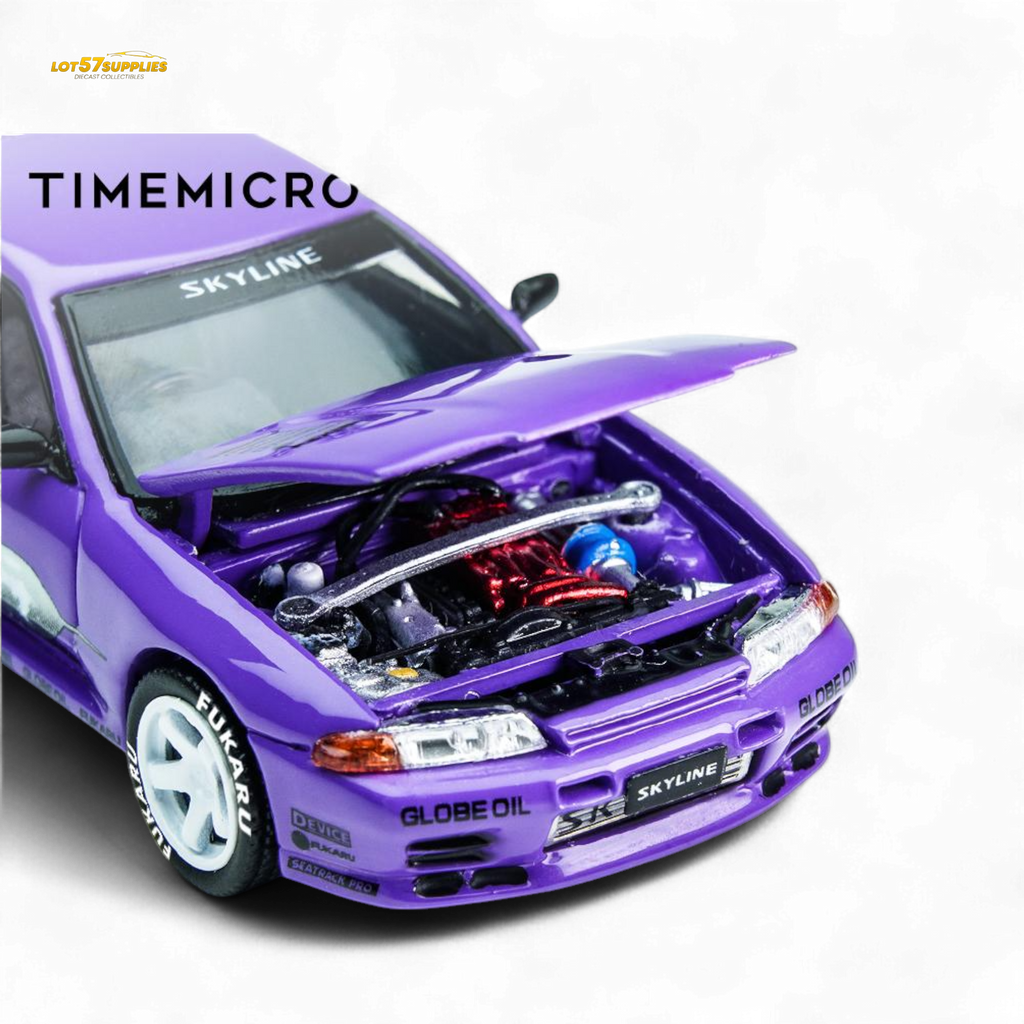 (Pre-Order) TimeMicro Skyline GT-R R32 Los Santos Drift - Purple 1/64 - Collectors World Toys