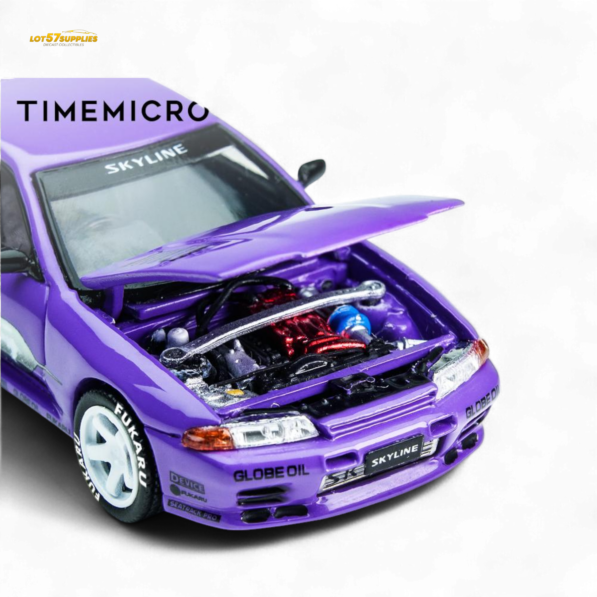 (Pre-Order) TimeMicro Skyline GT-R R32 Los Santos Drift - Purple 1/64