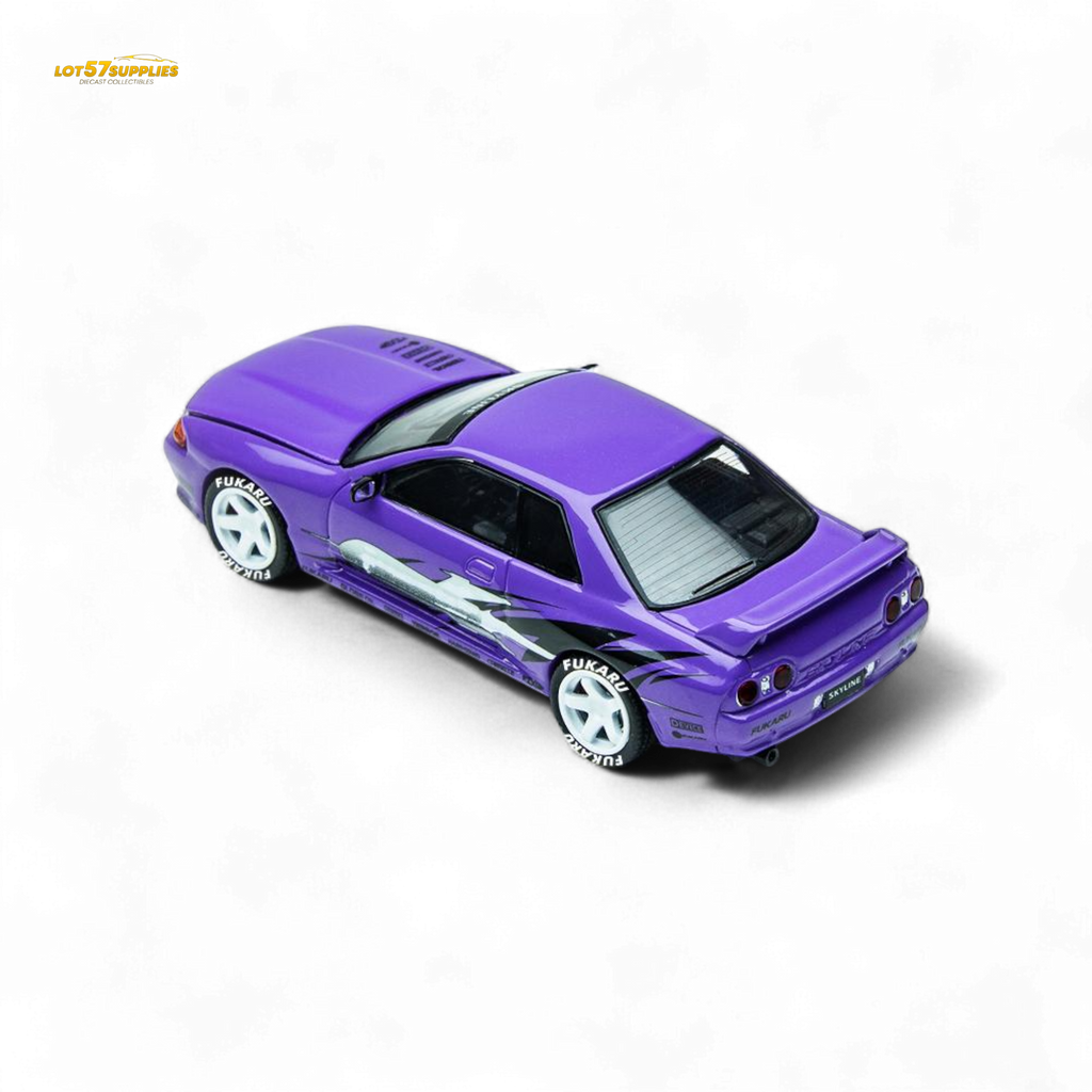 (Pre-Order) TimeMicro Skyline GT-R R32 Los Santos Drift - Purple 1/64 - Collectors World Toys
