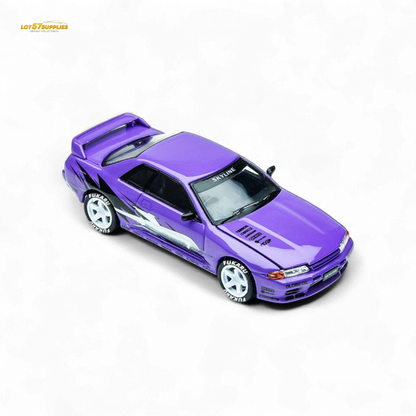 (Pre-Order) TimeMicro Skyline GT-R R32 Los Santos Drift - Purple 1/64