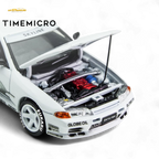 (Pre-Order) TimeMicro Skyline GT-R R32 Los Santos Drift - White 1/64 - Collectors World Toys