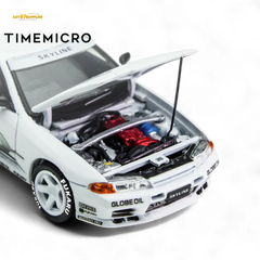 (Pre-Order) TimeMicro Skyline GT-R R32 Los Santos Drift - White 1/64 - Collectors World Toys