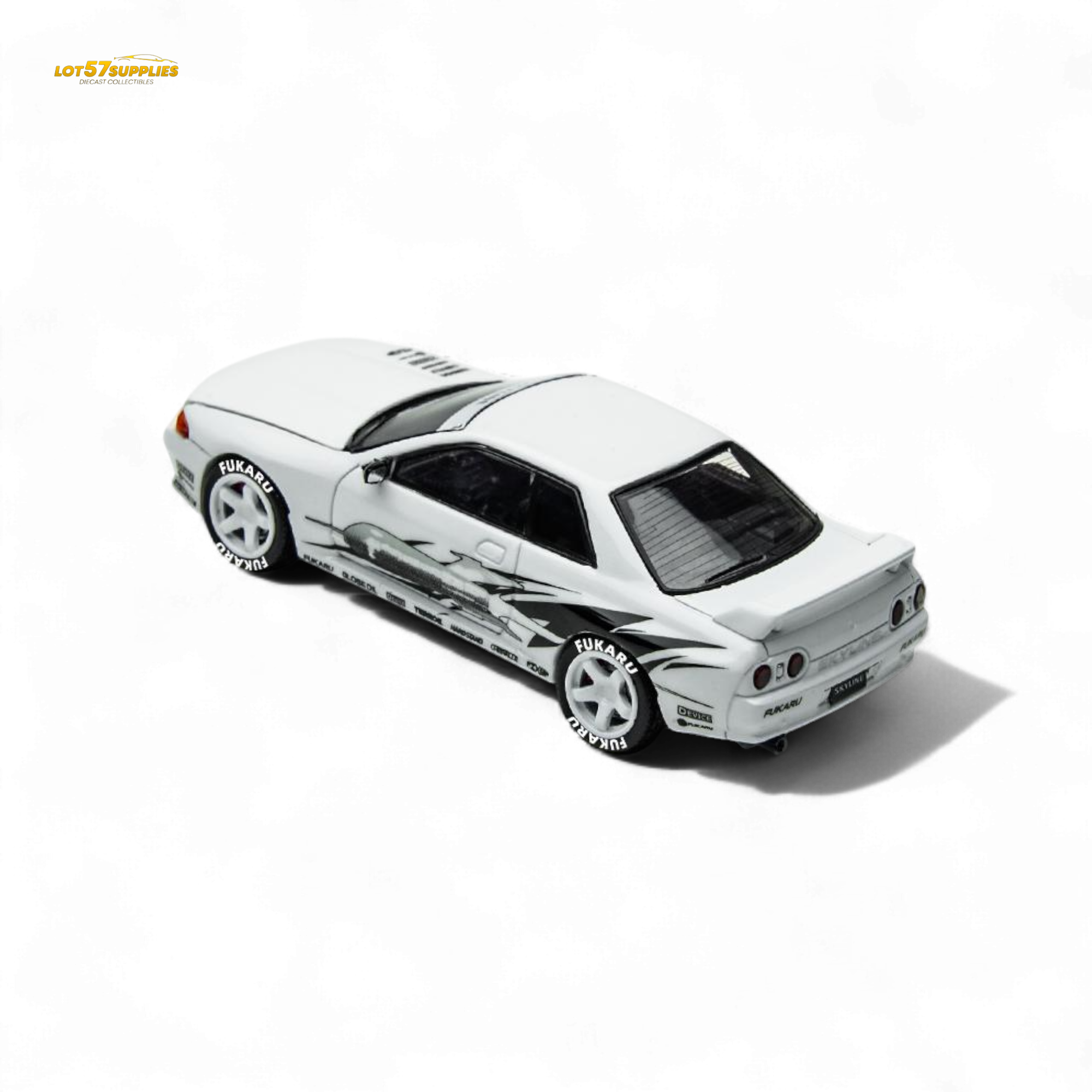 (Pre-Order) TimeMicro Skyline GT-R R32 Los Santos Drift - White 1/64 - Collectors World Toys