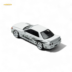 (Pre-Order) TimeMicro Skyline GT-R R32 Los Santos Drift - White 1/64 - Collectors World Toys