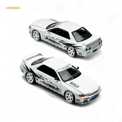 (Pre-Order) TimeMicro Skyline GT-R R32 Los Santos Drift - White 1/64 - Collectors World Toys