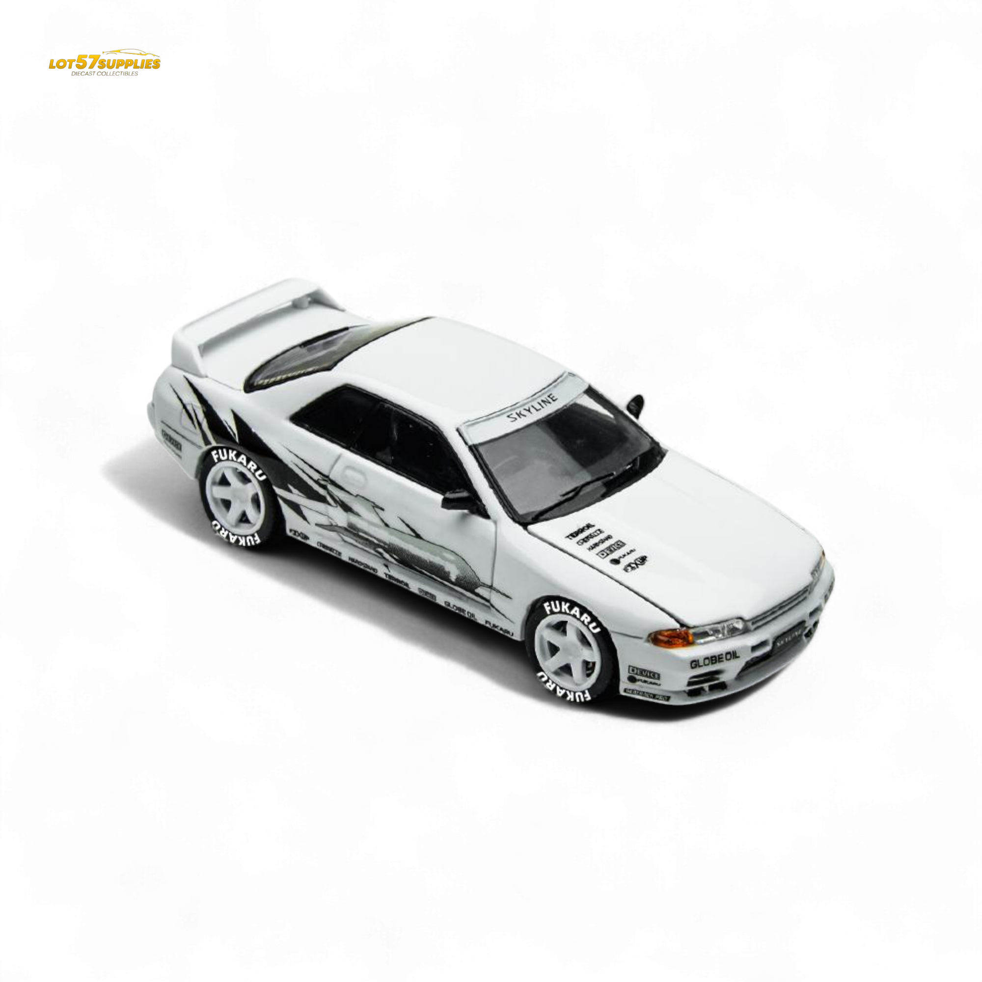 (Pre-Order) TimeMicro Skyline GT-R R32 Los Santos Drift - White 1/64 - Collectors World Toys