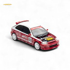 Motorhelix Honda Civic EK9 Malaysia Limited Edition - White - Red 1:64 - Collectors World Toys