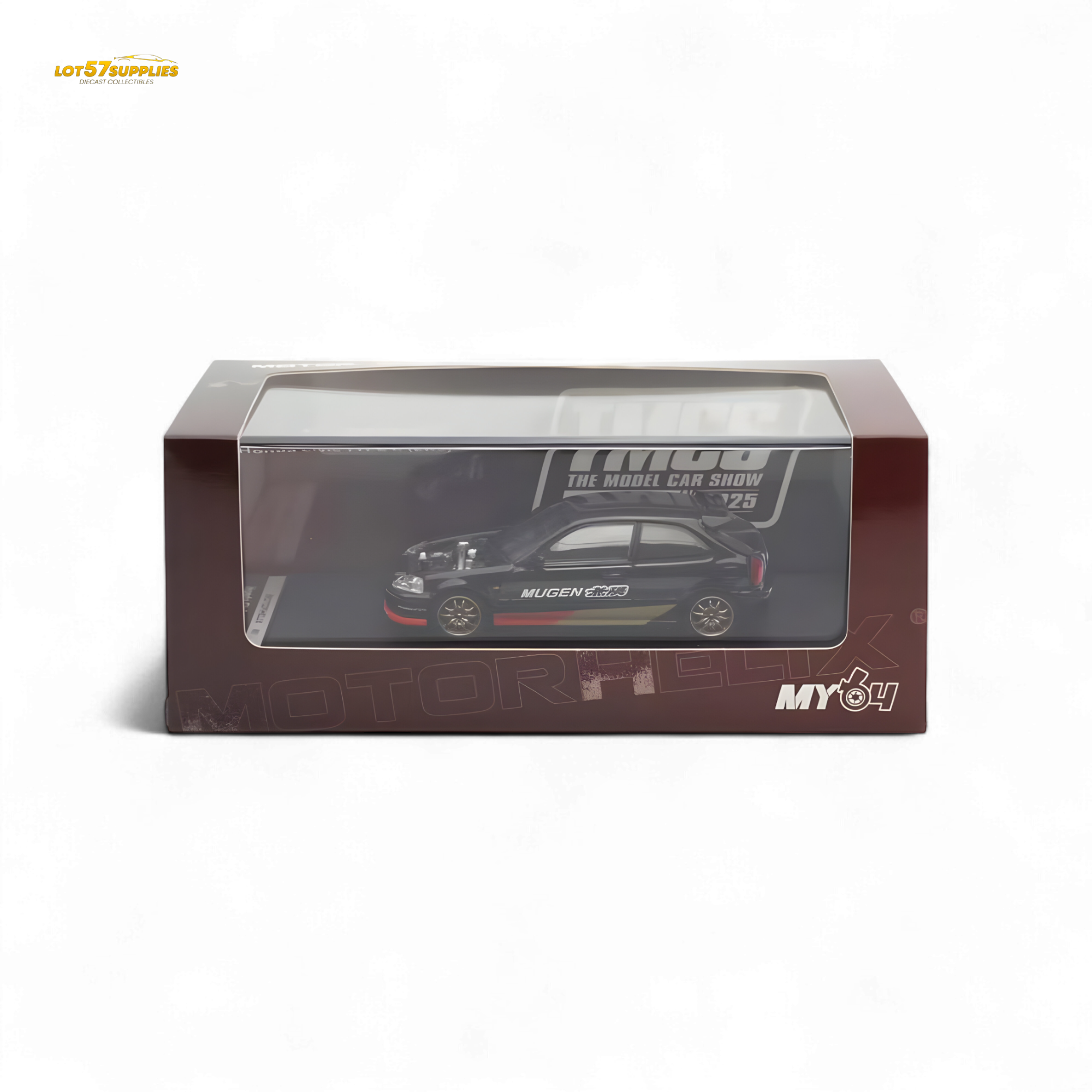 Motorhelix Honda Civic EK9 MUGEN Malaysia Limited Edition - Black 1:64 - Collectors World Toys