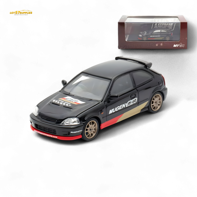 Motorhelix Honda Civic EK9 MUGEN Malaysia Limited Edition - Black 1:64 - Collectors World Toys Hover Image