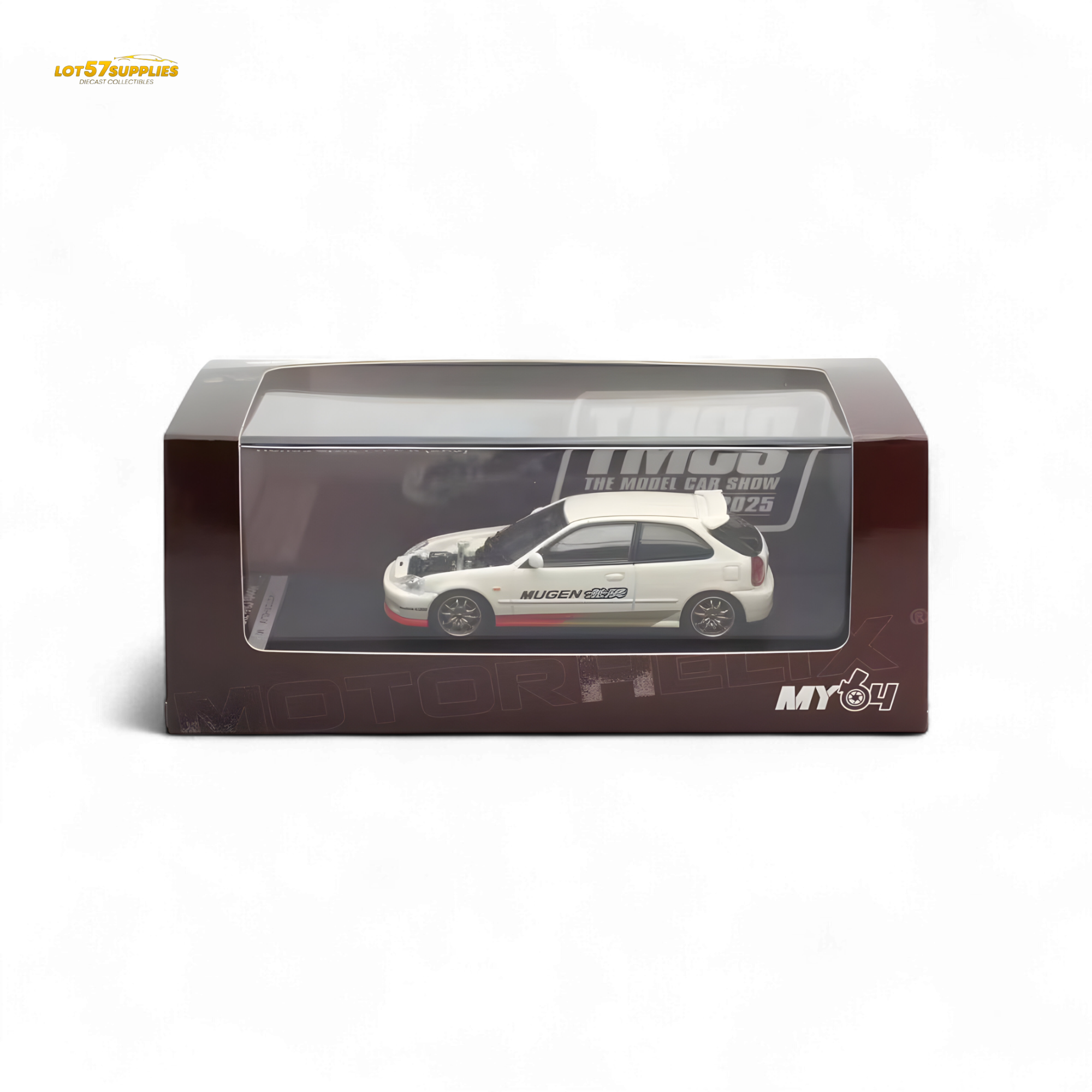 Motorhelix Honda Civic EK9 MUGEN Malaysia Limited Edition - White 1:64 - Collectors World Toys