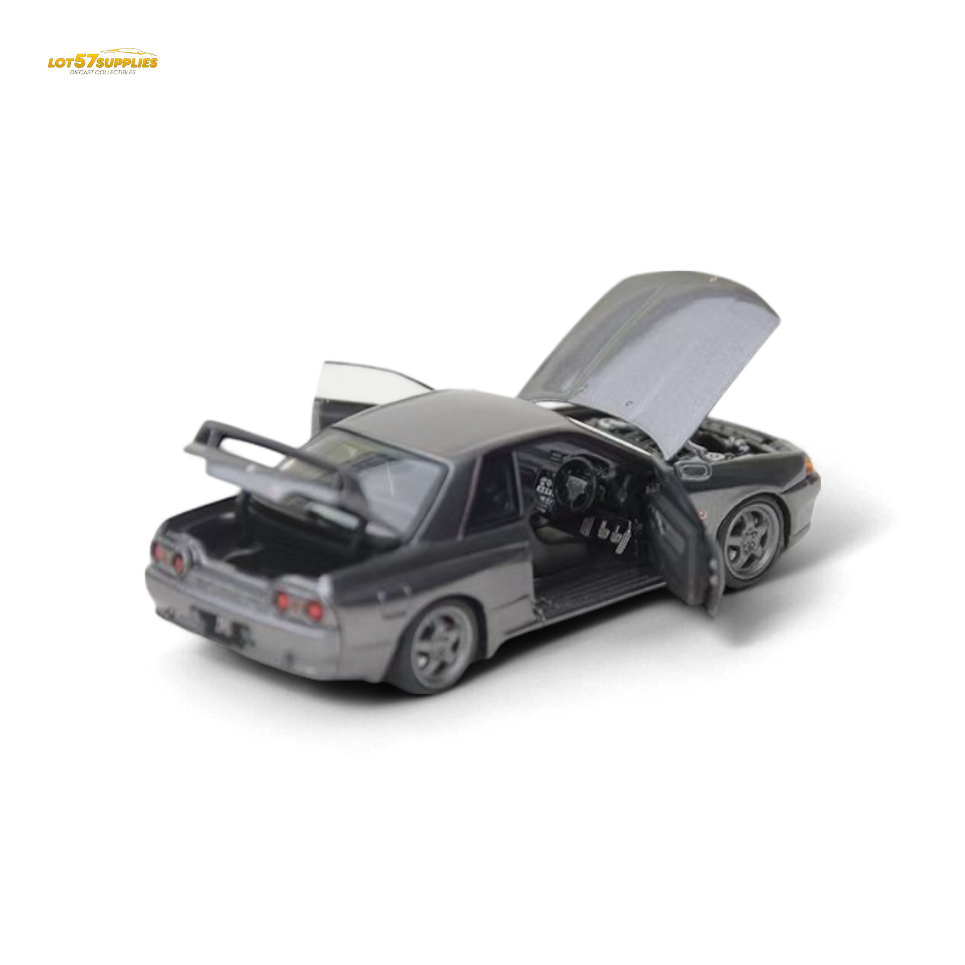 Focal Horizon Skyline GT-R 3rd Gen R32 Nismo S-Tune - Gun Grey - Fully Openable 1:64